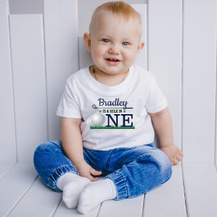 T-shirt Pour Bébé Trou en un Golf 1er anniversaire