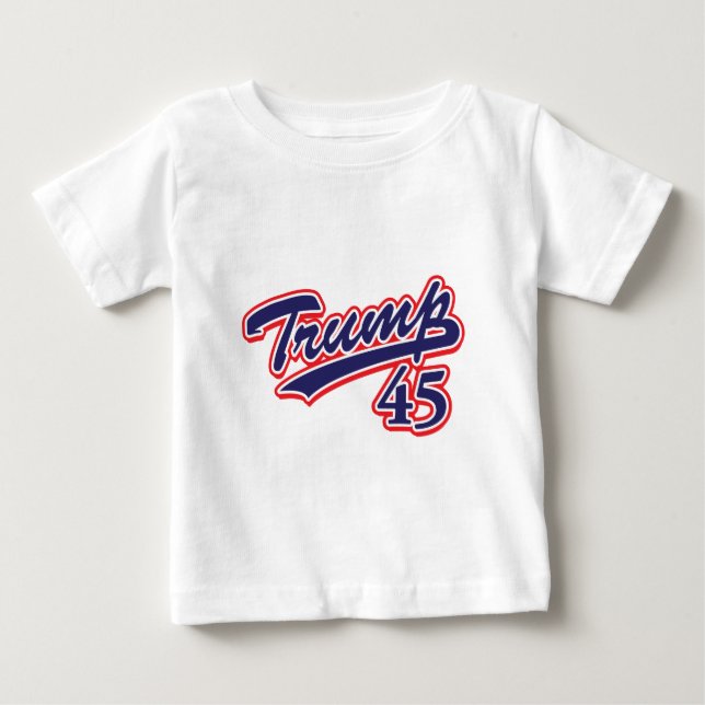 T-shirt Pour Bébé Trump-45-Blue (Devant)