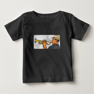 T-shirt Pour Bébé Trumpet Player Retro Trumpet Jazz Music