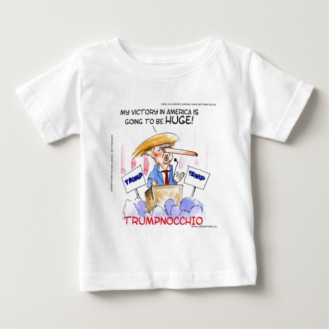 T-shirt Pour Bébé Trumpnocchio Drôle Donald Trump Articles (Devant)