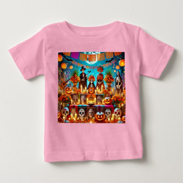 T-shirt Pour Bébé Tshurt Halloween for kids (Devant)