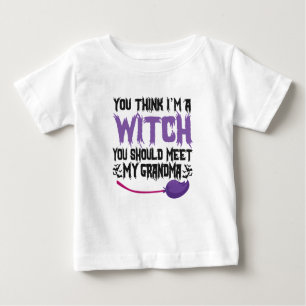 T-shirt Pour Bébé Tu crois que je suis une sorcière, tu devrais renc