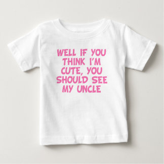 T-shirt Pour Bébé Tu Devrais Voir Mon Oncle