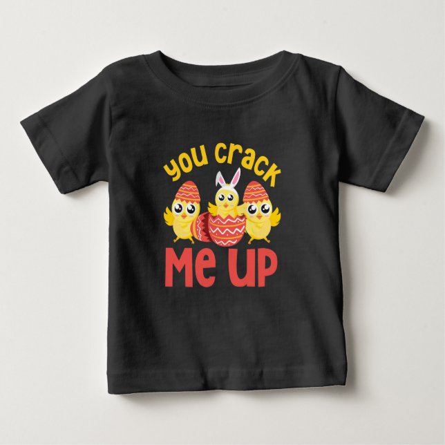 T-shirt Pour Bébé Tu M'As Frappé Les Poussins De Pâques (Devant)