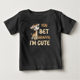 T-shirt Pour Bébé Tu paries girafe je suis mignon Enfants