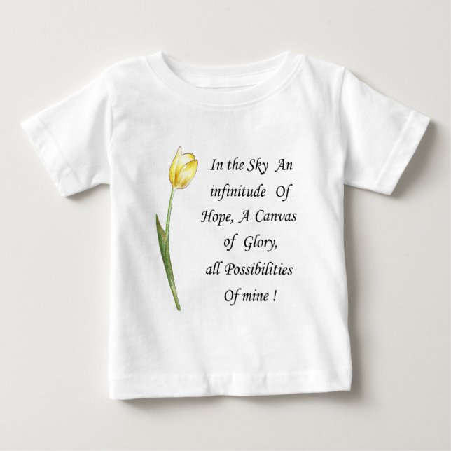 T-shirt Pour Bébé Tulipe jaune (Devant)