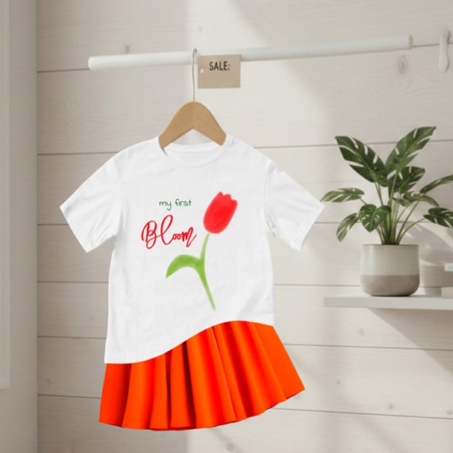 T-shirt Pour Bébé Tulipe rouge (Créateur téléchargé)