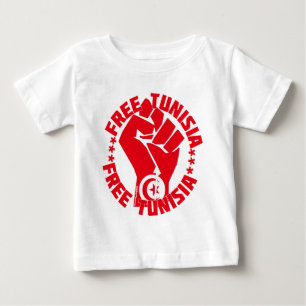 T-shirt Pour Bébé Tunisie libre