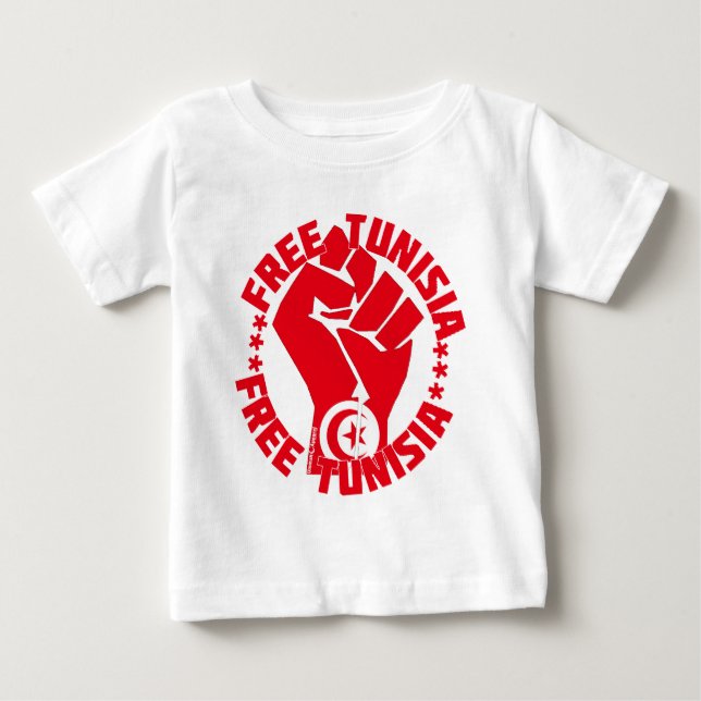 T-shirt Pour Bébé Tunisie libre (Devant)