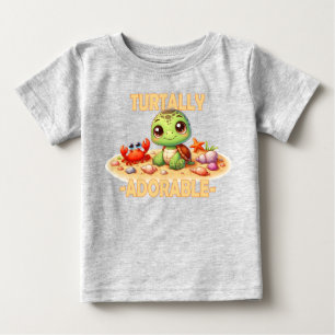 T-shirt Pour Bébé Turtally Adorable fun pun Cute baby Turtle dessin