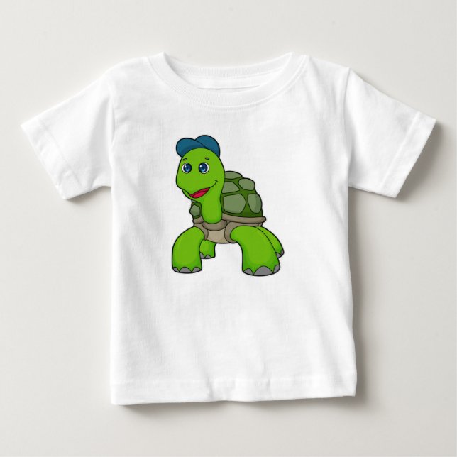 T-shirt Pour Bébé Turtle Cap (Devant)
