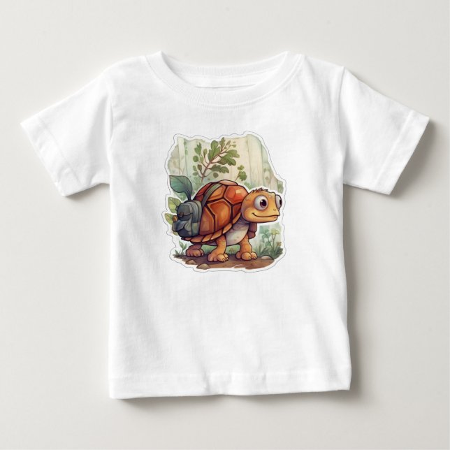 T-shirt Pour Bébé Turtle en tournée (Devant)