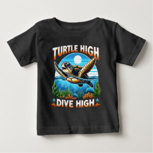 T-shirt Pour Bébé Turtle High Dive High Turtle Lover
