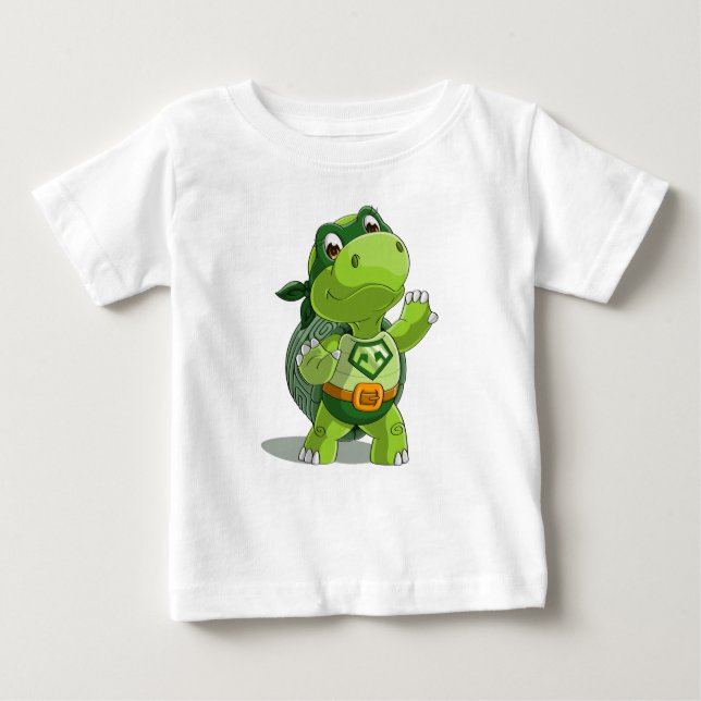T-shirt Pour Bébé Turtle super héros (Devant)