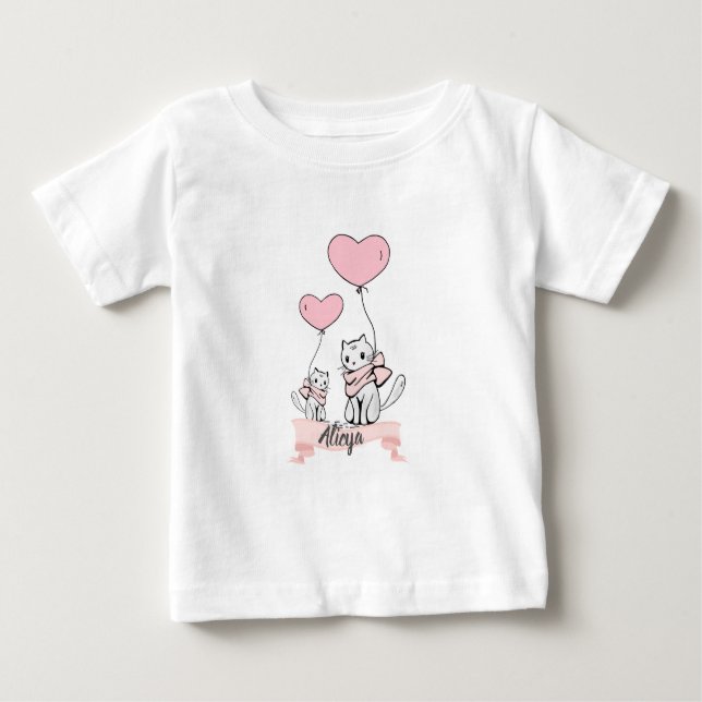 T-shirt Pour Bébé Tutu Conversation coeur (Devant)