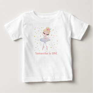 T-shirt Pour Bébé Tutu Personnalisé Ballerine Premier ou Tout Annive