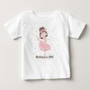 T-shirt Pour Bébé Tutu personnalisé Cute Ballerina Premier anniversa