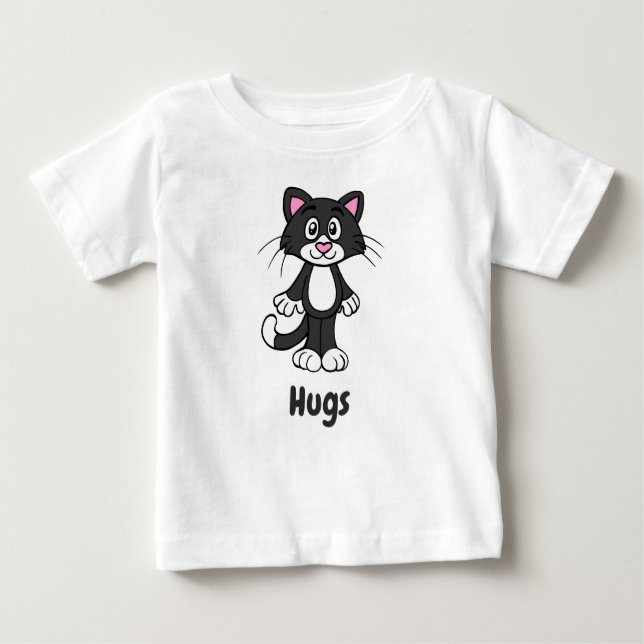 T-shirt Pour Bébé Tuxedo chat bébé tee - shirt (Devant)