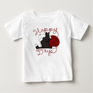 T-shirt Pour Bébé Tuxedo Chat - Jours heureux