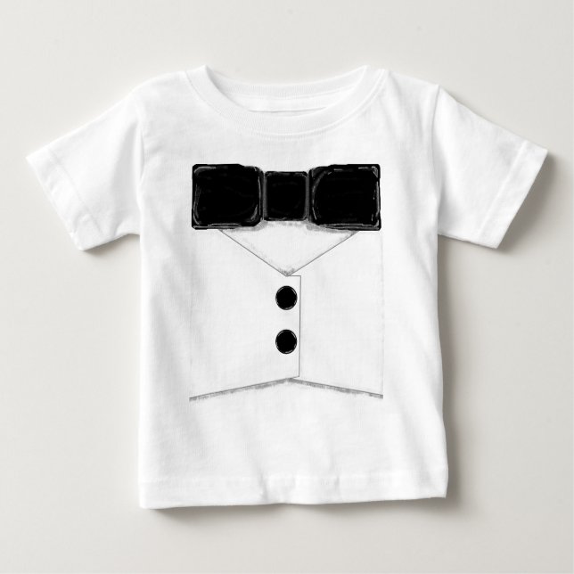 T-shirt Pour Bébé Tuxedo Vest et Bowtie Shirt (Devant)