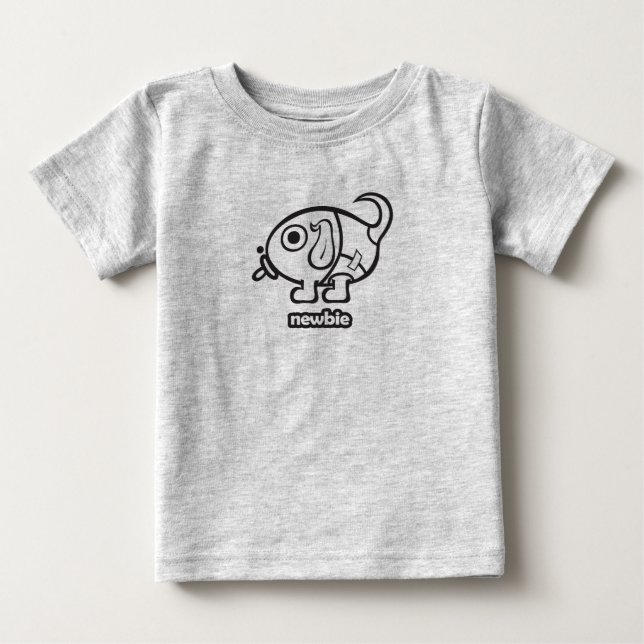 T-shirt Pour Bébé tweenerdog newbie (Devant)