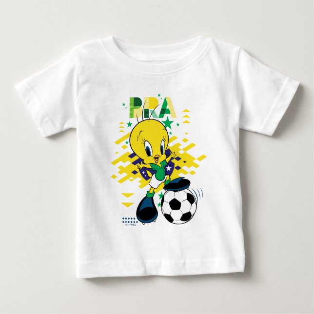 T-shirt Pour Bébé TWEETY™ Team Brazil Soccer Graphic (Devant)