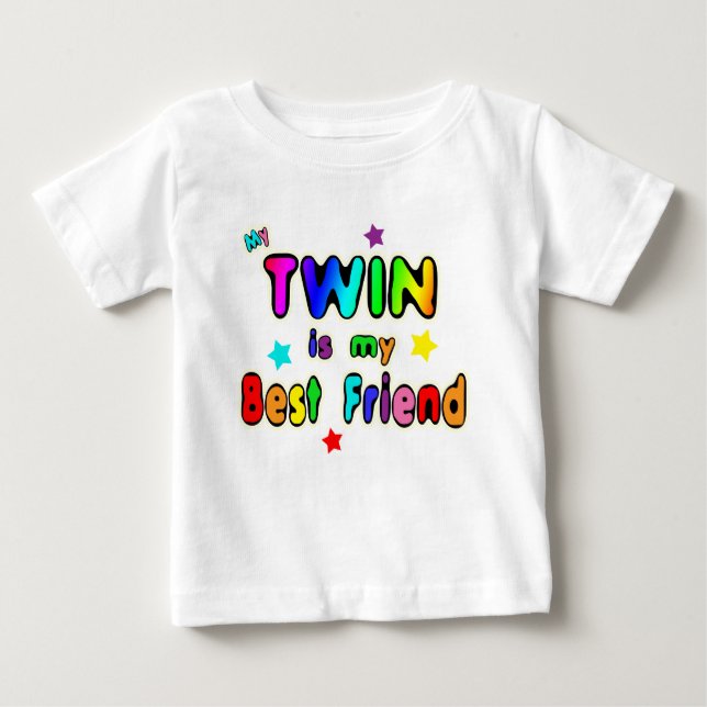 T-shirt Pour Bébé Twin Best Friend (Devant)