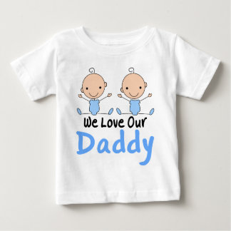 T-shirt Pour Bébé Twin Boys Love Daddy Infant Tee