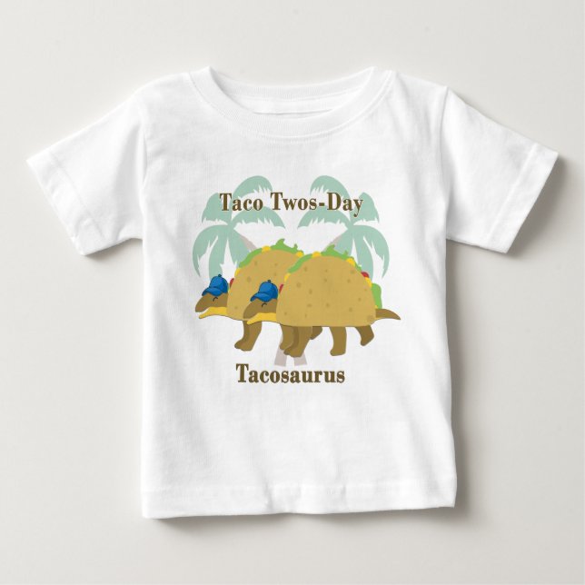 T-shirt Pour Bébé Twin Taco Deux jours 2e anniversaire (Devant)