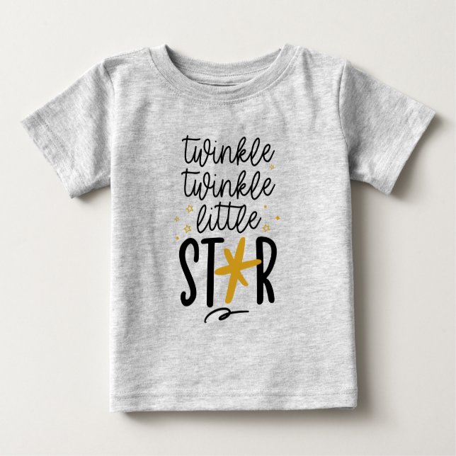 T-shirt Pour Bébé Twinkle Twinkle Little Star Doodle (Devant)