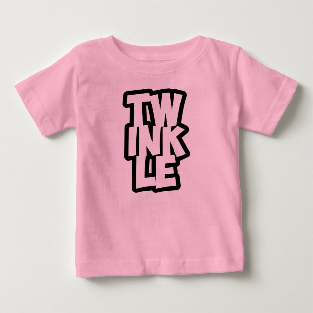 T-shirt Pour Bébé TWINKLE typographie t-shirt bébé (Devant)