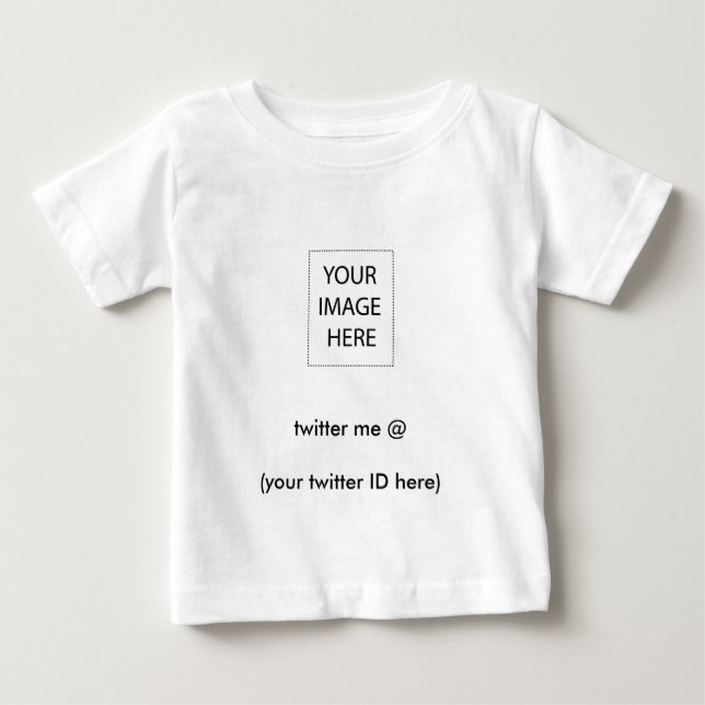 T-shirt Pour Bébé twitter me @ (votre identifiant Twitter ici) Le MU (Devant)