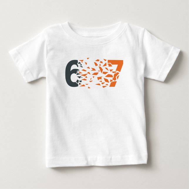 T-shirt Pour Bébé Typographie Abstraite 67 (Devant)