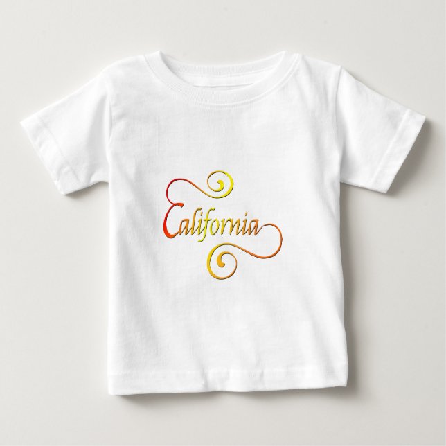 T-shirt Pour Bébé Typographie de Californie (Devant)