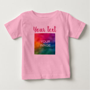 T-shirt Pour Bébé Typographie de photo de client Texte de script ros