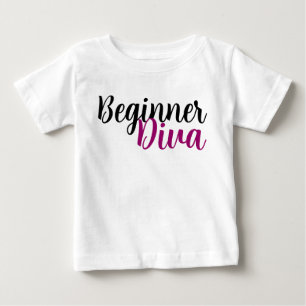 T-shirt Pour Bébé Typographie Diva Débutante