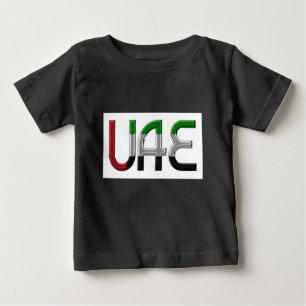 T-shirt Pour Bébé Typographie du drapeau des Emirats Arabes Unis