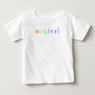 T-shirt Pour Bébé Typographie "Magique" Amusante et Colorée