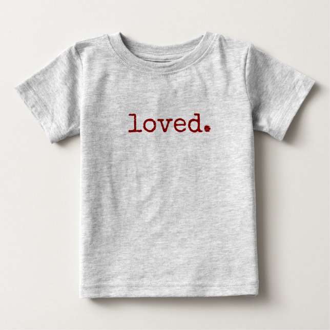 T-shirt Pour Bébé typographie rouge (Devant)