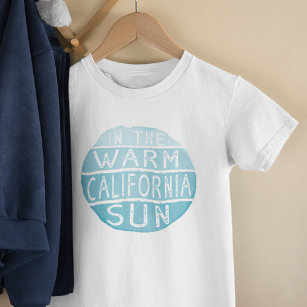 T-shirt Pour Bébé Typographie Vintage de Californie chaude Bleu