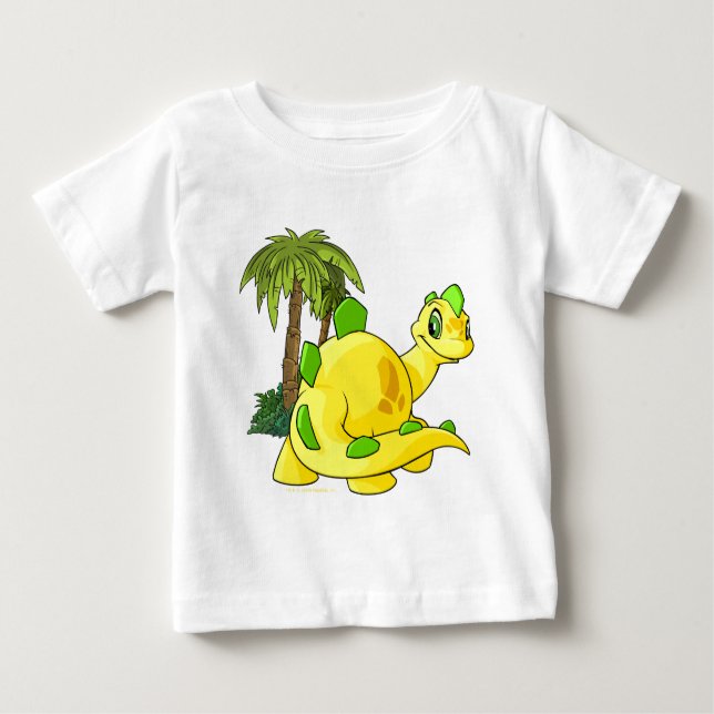 T-shirt Pour Bébé Tyrannian Chomby jaune regardant fixement (Devant)