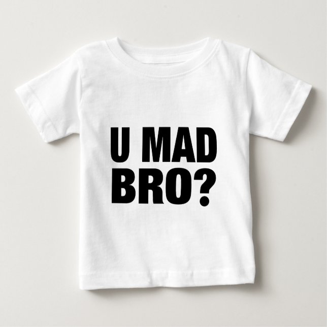 T-SHIRT POUR BÉBÉ U BRO FOU (Devant)