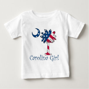 T-shirt Pour Bébé U.S. Fille de la Caroline de drapeau