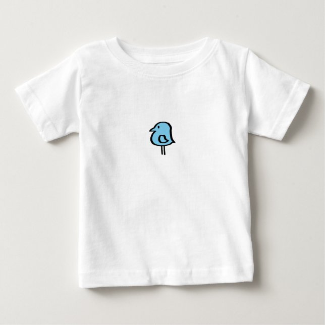 T-shirt Pour Bébé uccellino bleu (Devant)