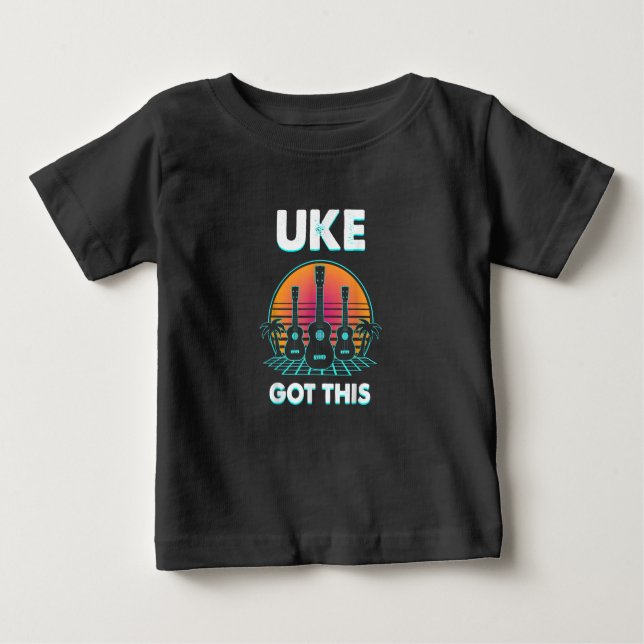 T-shirt Pour Bébé Uke A Obtenu Ce Drôle Ukulele Player Guitare Music (Devant)