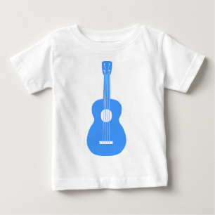 T-shirt Pour Bébé Ukulele - Bleu Bébé