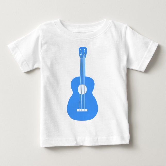 T-shirt Pour Bébé Ukulele - Bleu bébé (Devant)