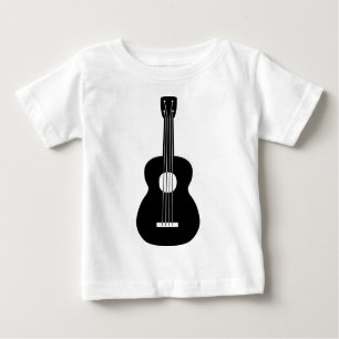 T-shirt Pour Bébé Ukulele - Noir