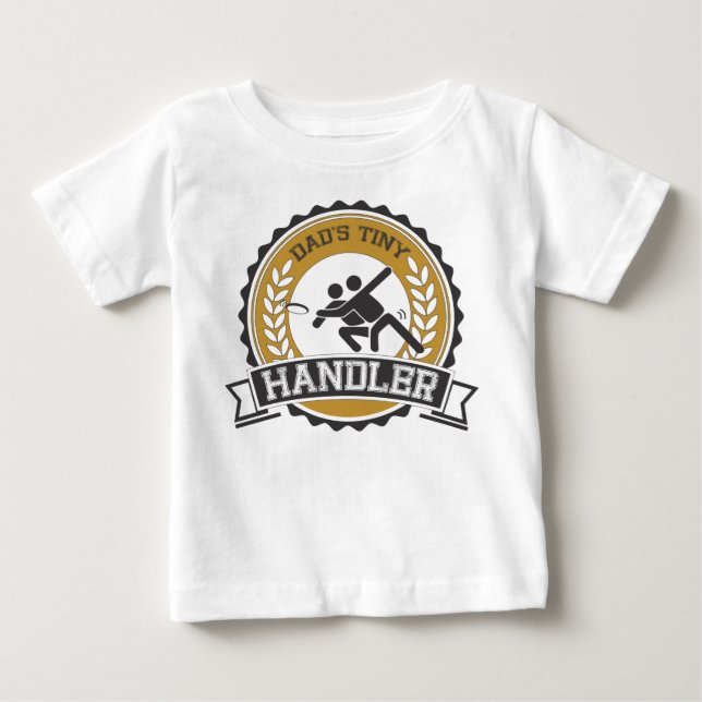 T-shirt Pour Bébé Ultimate Frisbee - Le petit Handler de papa (Devant)