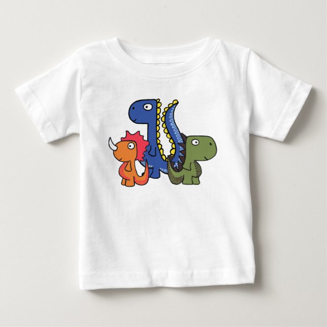 T-shirt Pour Bébé Un ami lunatique de dinosaure, mignon et adorable (Devant)